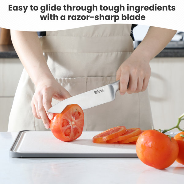 Velaze 8 Piece Stainless Steel Knife Block Set & Reviews Wayfair